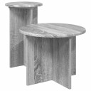 vidaXL Sidebordssett med lagring 2 pcs Grå sonoma Konstruert tre