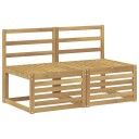  2 Stk Ute Midt Sofa Solid akasietre Hvit 118 x 63 x 73 cm