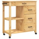  Kjøkkenvogn MONZA 84x40x90 cm heltre furu 376115