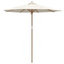 Hageparasol Kremhvit 240x260 cm Bambus
