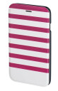 Hama "Stripes" Booklet Case for Apple iPhone 6/6s magenta/white