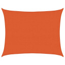  Solseil 160 g/m² rektangulær oransje 6x7 m HDPE