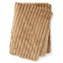 Skinnwille Stripy Pledd Cognac