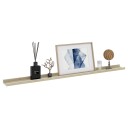 vidaXL Vegghyller 2 stk hvit og sonoma eik 115x9x3 cm