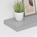 vidaXL Flytende vegghyller 4 stk betonggr? 80x23,5x3,8 cm MDF