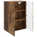 vidaXL Vegghengt skap Gammelt tre 66 x 34,5 x 90 cm Konstruert tre