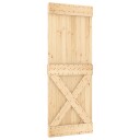 vidaXL Skyvedør NARVIK Naturlig og svart 80 x 210 cm (213,5 cm)