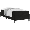  Sengestamme med madrass Svart 90 x 200 cm stoff