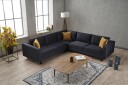 Kaletea Sofa m. Divan 4 seters   Mørkegrå