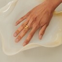 Pernille Corydon Rain Ring 18 kt. Gullforgylt sølv r-304-gp-55 - Dame - 925 sterling silver