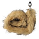 Furry Fantasy Red Fox Tail Butt Plug     - Sølv