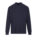 Denis LS Pique Navy XL Interlock LS polo pique