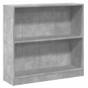 Bokhylle betonggrå 80x24x75 cm konstruert tre