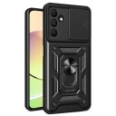 Samsung Galaxy A15 Hybrid-deksel med Roterende Ring med Kameraskjold Svart