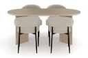 Dano Spisebord 180 cm med 4 Sawako Spisestoler - Travertin / Beige