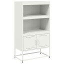  Highboard hvit 68,5x38,5x123,5 cm stål