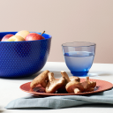 Lyngby Porcelæn Rhombe serveringskål Ø 22 cm Mørkeblå