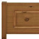 vidaXL Sengeramme heltre furu honningbrun 200x200 cm