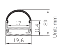 Dino Rund 16 Aluprofil 2m U