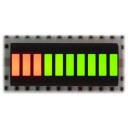LED linjal 10 segmenter grønn modul