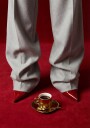 Red Shoes and Coffee Plakat Plakat / 50x70cm