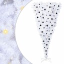  Kunstig juletre med 300 LED med stativ Hvit 240 cm PVC og Stål