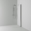 Svedbergs Skoga Dusjvegg Rett 77 cm, Alu Blank/Klarglass
