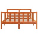  Sengeramme med hodegavl voksbrun 160x200 cm heltre furu 3305781