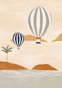 Airballoons In Dessert Plakat / 30x40cm