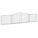 vidaXL Gabionkurver buede 8 stk 400x30x80/100 cm galvanisert jern