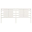vidaXL Sengegavl hvit 206x4x100 cm heltre furu