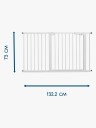 Babydan Premier Sikkerhetsgrind + 8 Forlengelsesdeler 126-132,2 cm Hvit