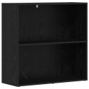 vidaXL Bokhylle Svart Eik 80 x 30 x 76,5 cm Konstruert tre