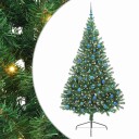  Kunstig Forhåndsopplyst Juletre med 300 LED grønn 240 cm PVC
