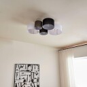 Lindby Lettie taklampe av tekstil, 5 lyskilder