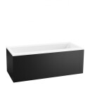Badekar Vikingbad Kvadrat Duo Med Panel Sort Matt 170cm