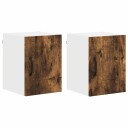 Kjøkkenskap 2 pcs Røkt eik 30 x 31 x 40 cm Konstruert tre