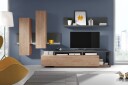 Wesley TV-benk 219 cm - Mørkegrå/Tre