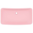vidaXL Luksuriøs servant rektangulær matt rosa 71x38 cm keramikk