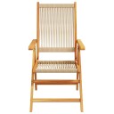  Lenestoler for hage 4 stk beige heltre akasie 3214535