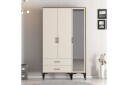 Kumsal Garderobe med Speil - Cream