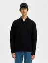 Selected Slhemanuel Soft Polo Zip Sweat Noos   Black   S