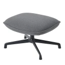 Muuto Doze Ottoman Swivel Base   Ocean 80 Anthracite Black