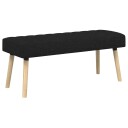 vidaXL Kanal-Quiltet Benk Svart 110 x 40 x 46 cm Stoff