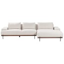 Hjørnesofa Mariferd   Beige svart mørkt tre/Venstrevendt