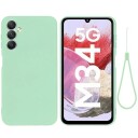INCOVER Samsung Galaxy M34 (5G) / F34 (5G) Liquid Silikon Deksel med Stropp - Grønn