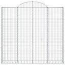 vidaXL Gabionkurver buede 5 stk 200x30x180/200 cm galvanisert jern