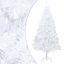 vidaXL Kunstig juletre med LED og kulesett 150 cm PVC hvit
