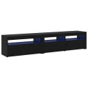  TV møbler 2 pcs Svart eik 195 x 35 x 40 cm Konstruert tre