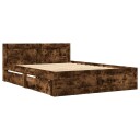  Sengeramme med hodegavl røkt eik 140x190 cm konstruert tre 8721102855986